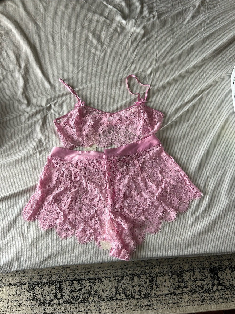 Victoria's Secret Pink Lace Cami & Short Set